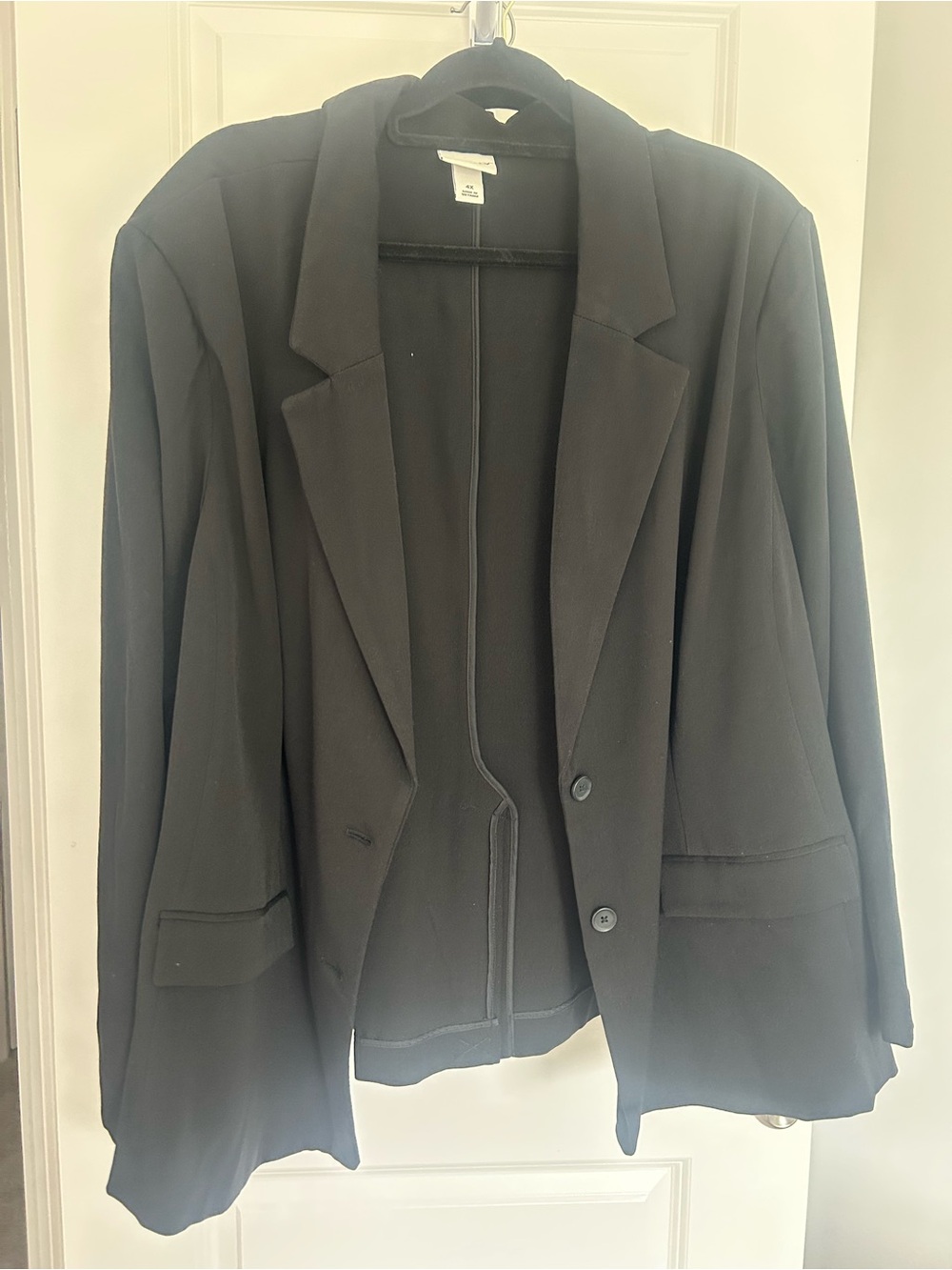 Ava & Viv Black Relaxed Single-Breasted Blazer. Size 4X